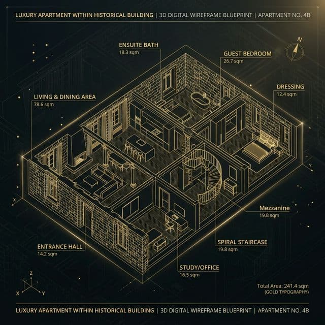 Wohnflächenberechnung 3D Scan